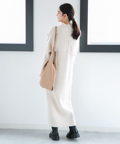 「NANO universe」 ニットワンピース FREE グリーン レディース_画像7