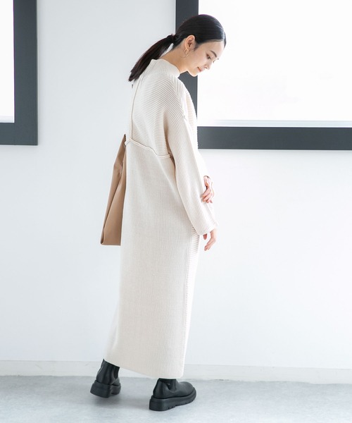 「NANO universe」 ニットワンピース FREE グリーン レディース_画像8