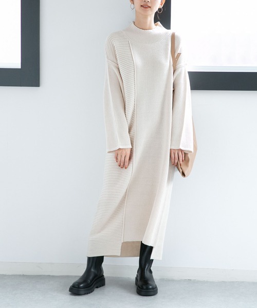 「NANO universe」 ニットワンピース FREE グリーン レディース_画像9