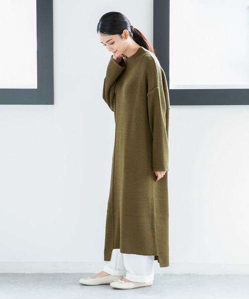 「NANO universe」 ニットワンピース FREE グリーン レディース_画像10
