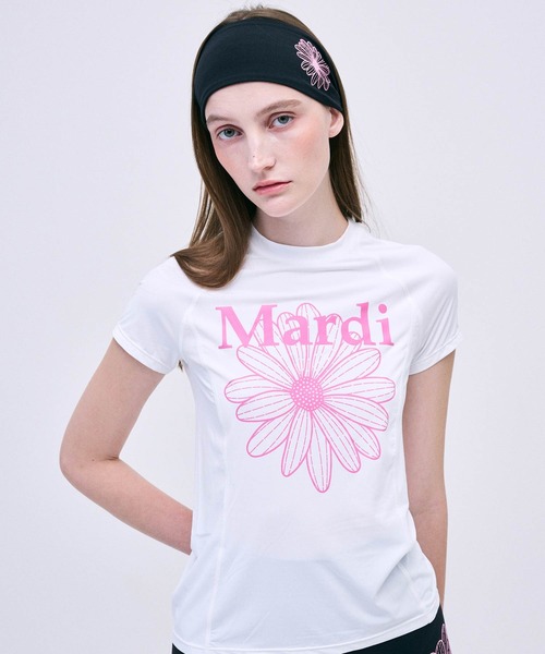 Mardi Mercredi tシャツ AIRLIFT slim fit top flowermardi