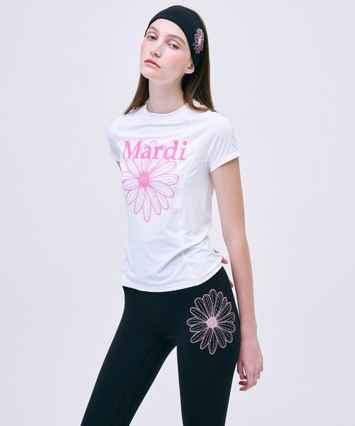 Mardi Mercredi tシャツ AIRLIFT slim fit top flowermardi
