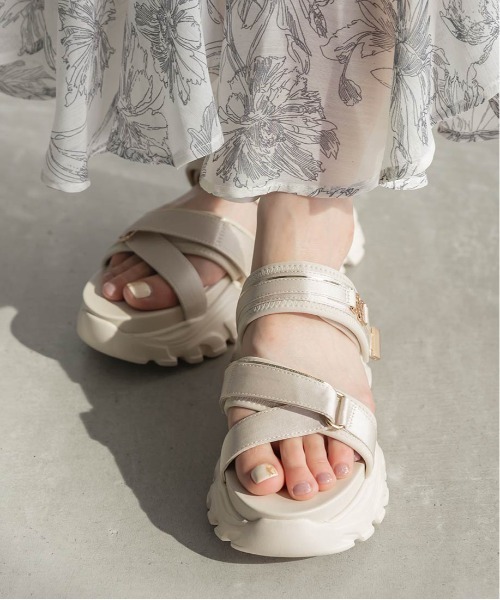 RANDA（ランダ） サンダル モノグラムパーツスポーツサンダル