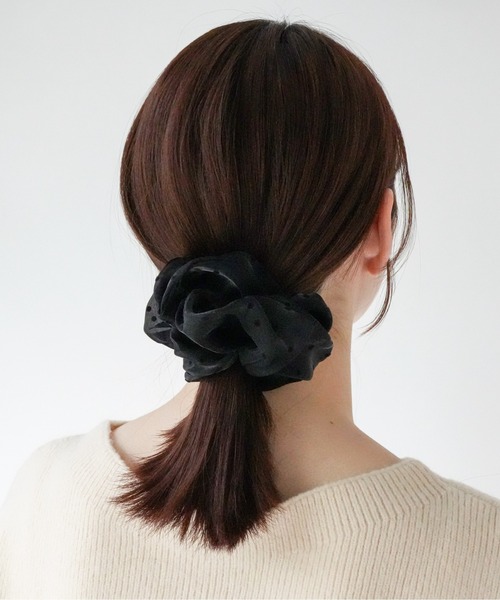 Port（ポート） シュシュ 「 」 オーガンジー ボリューム ドット