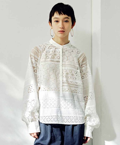 MEDE19F ブラウス シャツ MEDE19F パッチワークレース