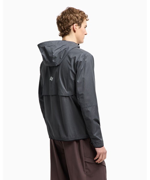 【美品】エンポリオアルマーニ EA7 フーデッド ブルゾン 中綿 切替 黒 L EMPORIO ARMANI エンポリオアルマーニ ブルゾン アウター メンズ