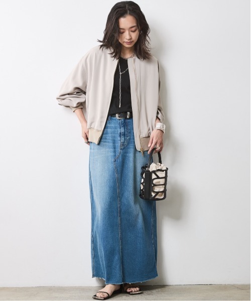辛くなりすぎないシンプルブルゾン CHIC STYLE ブルゾン アウター ソフトブルゾン「大きいサイズ有