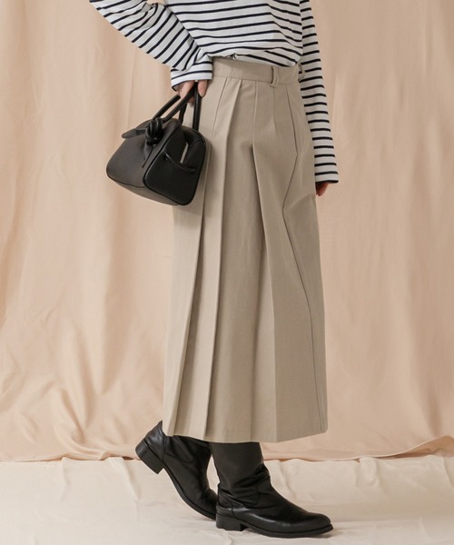 HEILIS（ヘイリス） ロング スカート スリットプリーツロングスカート
