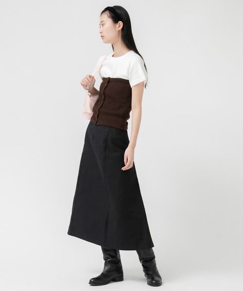 HEILIS（ヘイリス） ロング スカート スリットプリーツロングスカート
