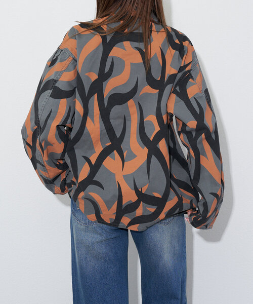 ブラウス シャツ 「MADE IN STANDARD/メイドインスタンダード」FATIGUE UNIFORM SHIRT JACKET レディース メ made in standard ブラウス シャツ 「MADE IN STANDARD/メイド