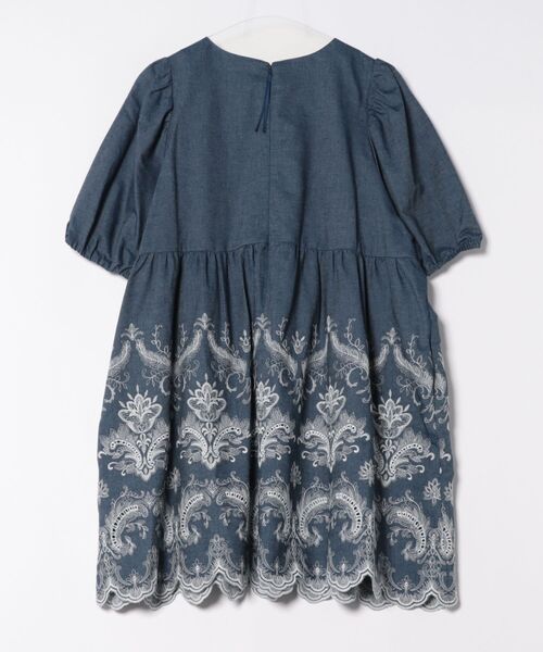 ローズティアラ　シャドウローズチュニック（ダークブルー46） Rose Tiara #snc ローズティアラ チュニック 46 紺 大きいサイズ