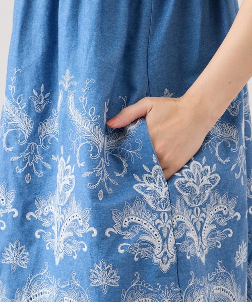 ローズティアラ ティアードブラウス チュニック 刺繍 大人可愛い ゆったり 美品 セール】スズランチュール刺繍チュニック（チュニック）｜Rose