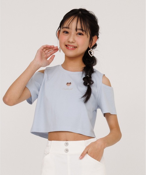 PINKHUNT tシャツ ピンクハント ハート開きショート丈 Tシャツ