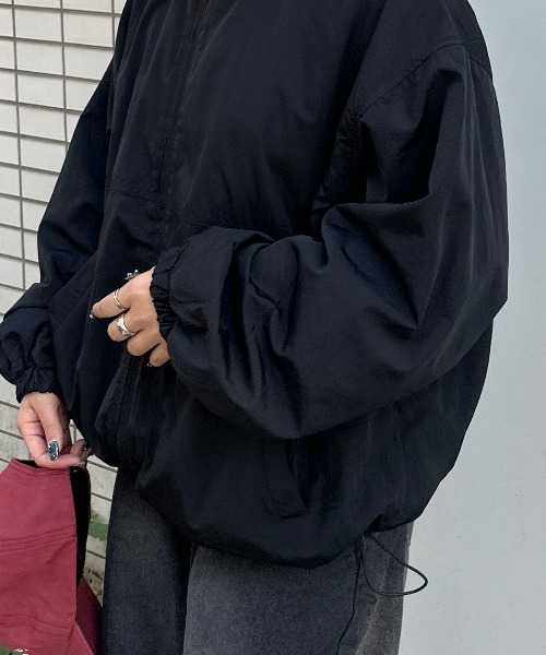 「kutir」 ナイロンブルゾン MEDIUM ブラック レディース_画像5