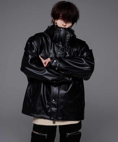 「ADRER」 マウンテンパーカー LARGE ブラック メンズの画像6