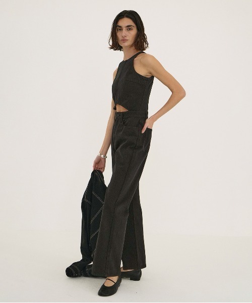 CLANE（クラネ） オールインワン WAIST OPEN DENIM ALL IN ONE