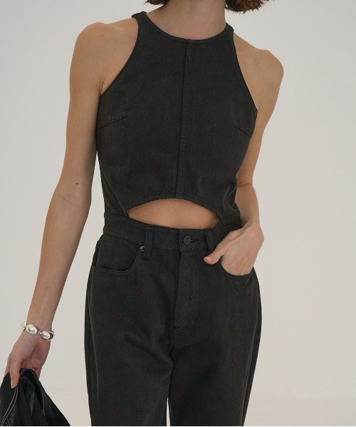 CLANE（クラネ） オールインワン WAIST OPEN DENIM ALL IN ONE