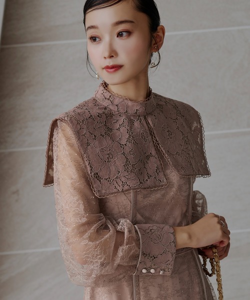 RUIRUE BOUTIQUE」 長袖ワンピース L ブルー レディース