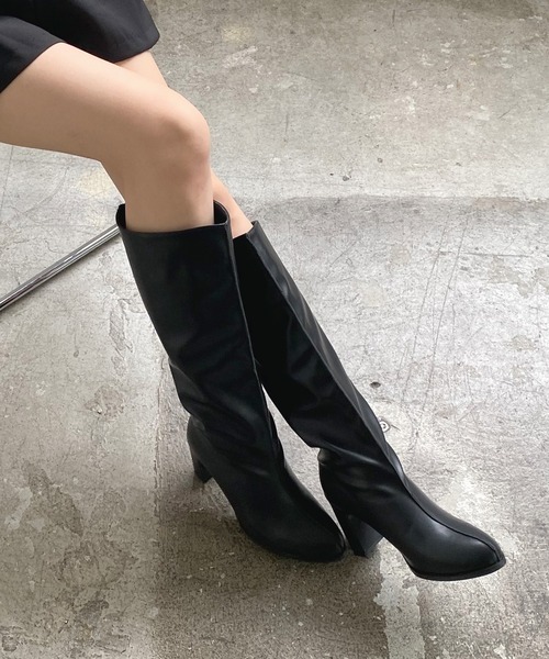 「Futier land」 ロングブーツ 36 ブラック レディース_画像6