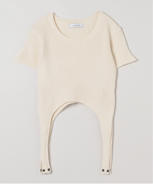 レディースニットセーター JEANASIS ニット セーター 「25quee」ガーター風デザイン