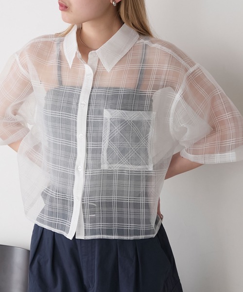 forksy.（フォルクシー） ブラウス シャツ 「forksy.」シアーチェック
