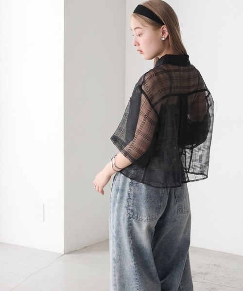forksy.（フォルクシー） ブラウス シャツ 「forksy.」シアーチェック