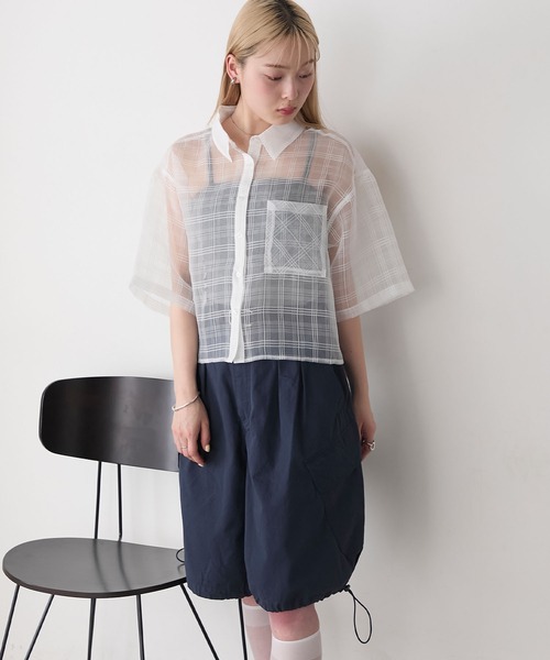 forksy.（フォルクシー） ブラウス シャツ 「forksy.」シアーチェック