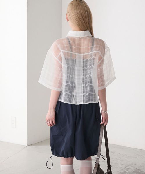 forksy.（フォルクシー） ブラウス シャツ 「forksy.」シアーチェック