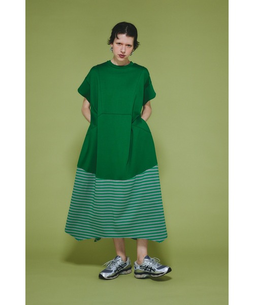 HeRIN.CYE ワンピース Border hem one piece ボーダーヘムワンピース