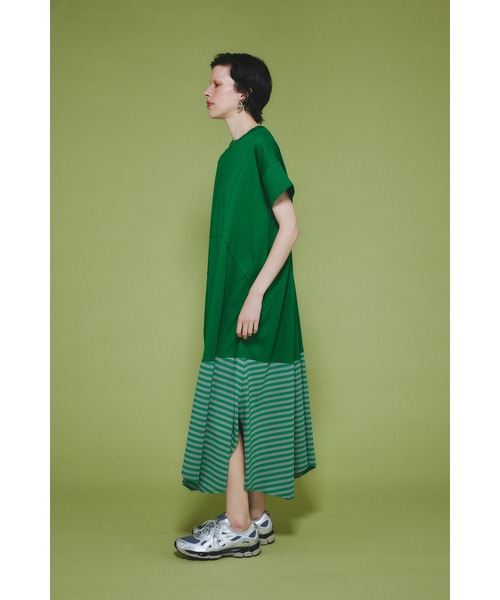 HeRIN.CYE ワンピース Border hem one piece ボーダーヘムワンピース