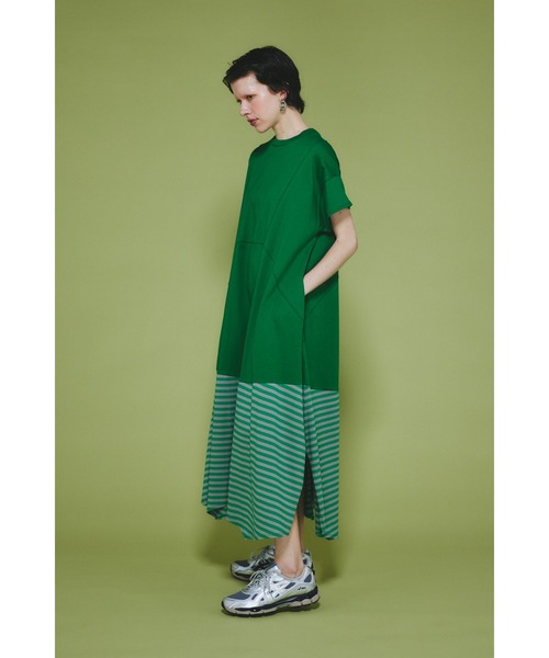 HeRIN.CYE ワンピース Border hem one piece ボーダーヘムワンピース