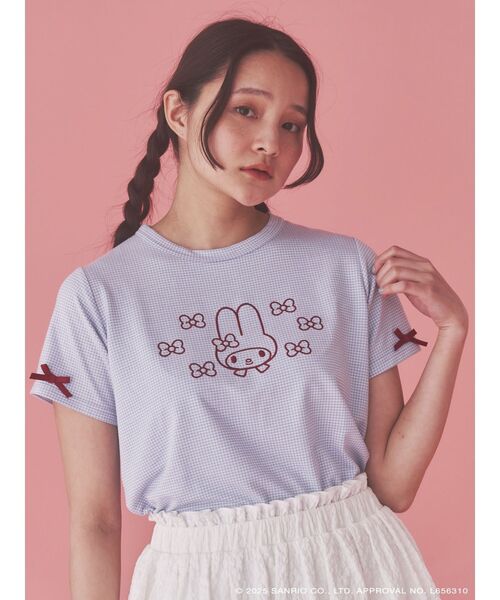 MARITHE X MY MELODY W RINGE TEE レディースTシャツ 半袖 MARITHE X MY MELODY W RINGER TEE white - MARITHÉ+FRANҪOIS