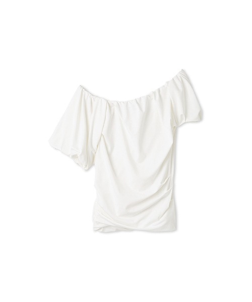 tシャツ ワンショルギャザーTシャツ レディース styling/ tシャツ ワンショルダーギャザートップス レディース