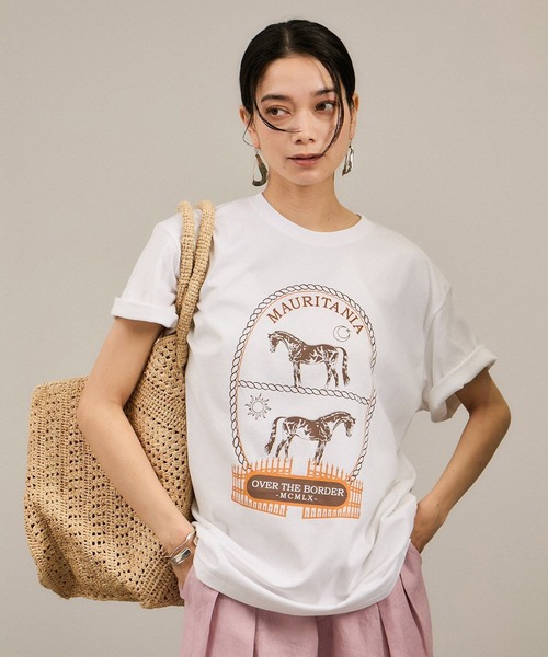 SALON adam et rope' tシャツ Over the Border グラフィック