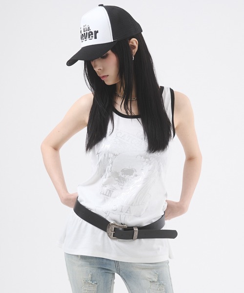 DAIYA（ゴルフ用品、日用品） tシャツ メタリックスカルモチーフ