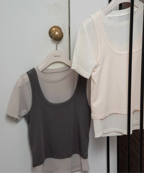 tシャツ tank set sheer t / タンクセットシアーt レディース