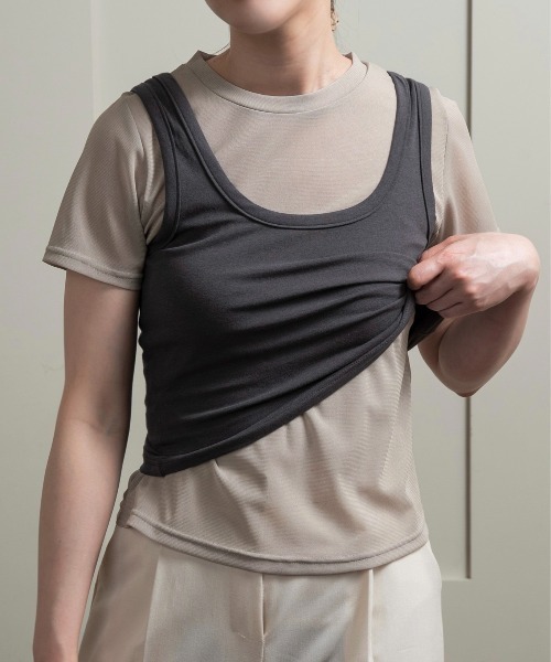 tシャツ tank set sheer t / タンクセットシアーt レディース lawgy tシャツ tank set sheer t / タンクセットシアーt