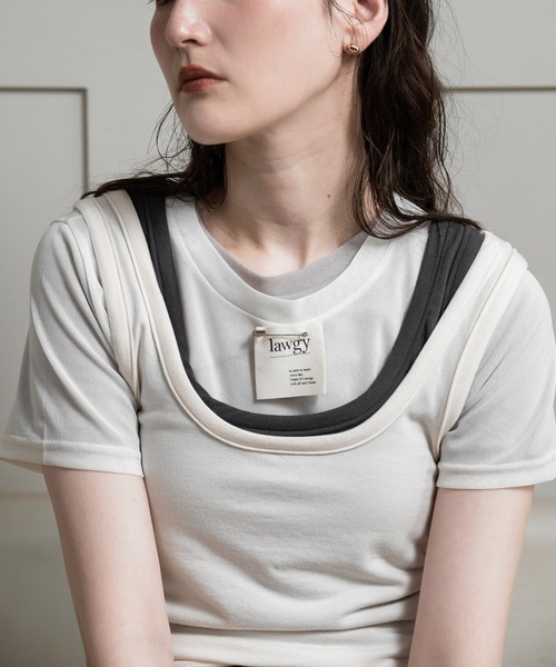 tシャツ tank set sheer t / タンクセットシアーt レディース lawgy tシャツ tank set sheer t / タンクセットシアーt