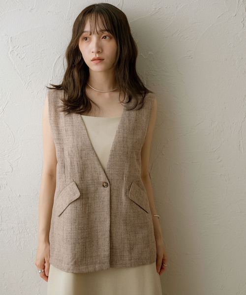 美品✨超希少 Ermenegildo Zegna リネン 麻 ベスト ジレ mv39603-2a.jpg