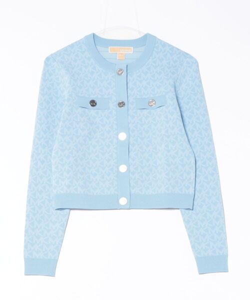 【美品】MICHAEL KORS✴︎ノーカラージャケット（Sサイズ相当） MICHAEL KORS ジャケット ノーカラージャケット トリム ドーム