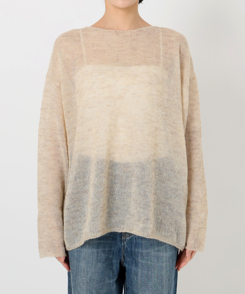 【完売品】SS24Spick &spanCHESSルーズボートネックニット 完売品】SS24Spick &spanCHESSルーズボートネックニット