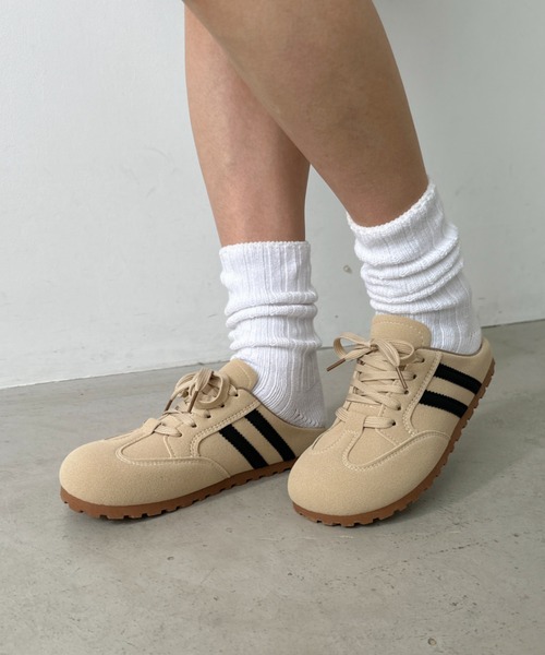 CLEA スニーカー スウェードタッチサボスニーカー レディース