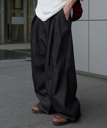 ジーンズ ハトメループリジットワイドタックデニム メンズ レディース｜ZOZOTOWN Yahoo!店