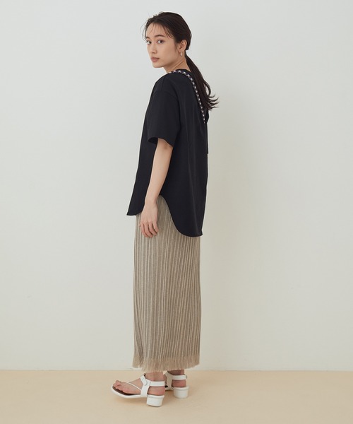 「ADAM ET ROPE'」 半袖Tシャツ 38 クリーム レディース
