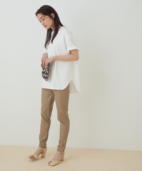 「ADAM ET ROPE'」 半袖Tシャツ 38 クリーム レディース