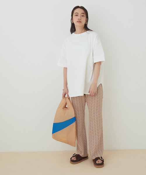 「ADAM ET ROPE'」 半袖Tシャツ 38 クリーム レディース