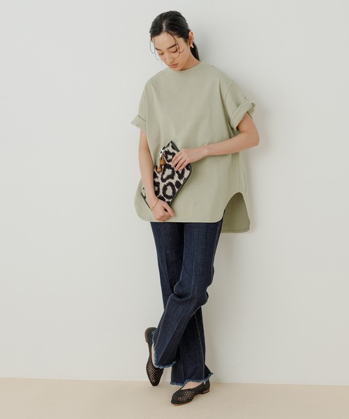 「ADAM ET ROPE'」 半袖Tシャツ 38 クリーム レディース