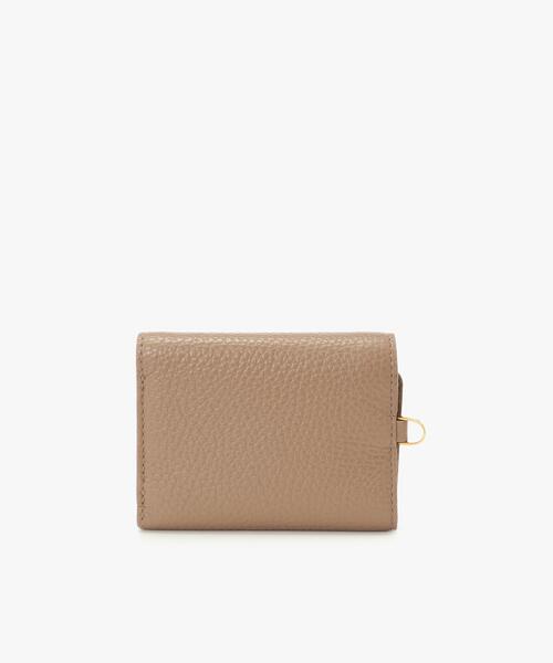 【美品】agnes b. アニエスベー 三つ折り財布 ショルダー付 グレージュ系 使いやすい♪】アニエスベー ミニ財布 三つ折り すぐ届く (Agnes b