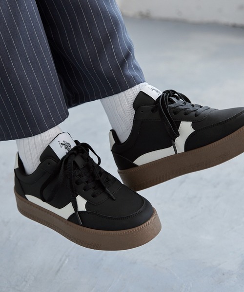 【未使用】U.S. POLO ASSN M 撥水性 ロゴ ユニセックス U.S. POLO ASSN.（ユーエスポロアッスン） スニーカー 別注 ワン