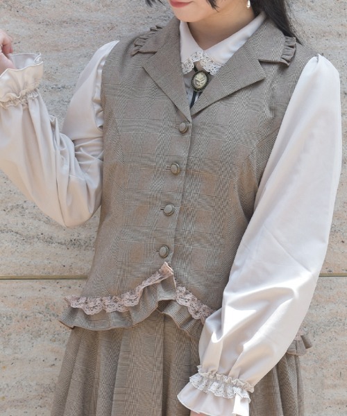 axes femme（アクシーズ ファム） ベスト ジレ レースフリルミディ